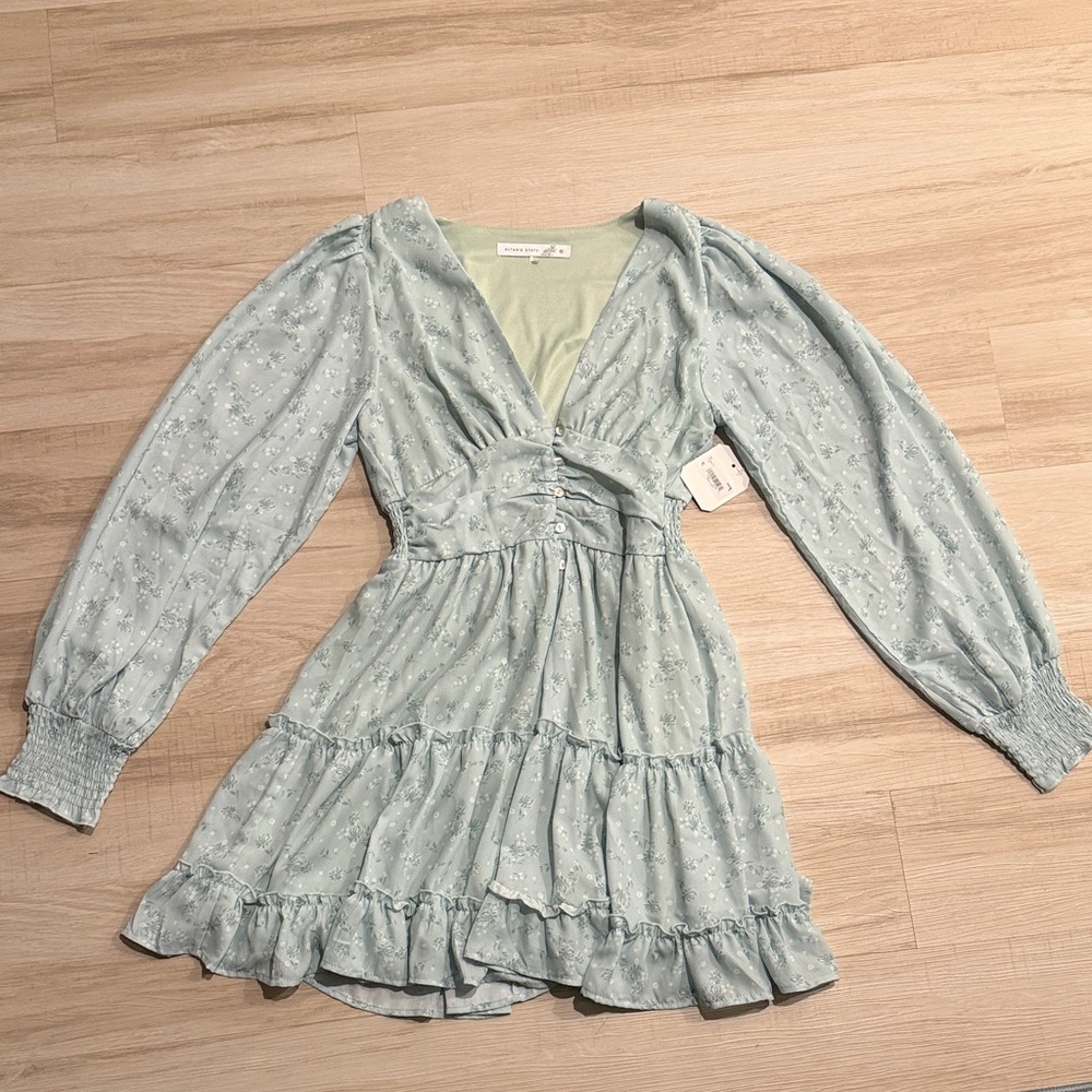 Altar'd State Sage Green Dress